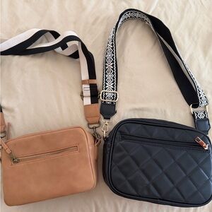 Quilted Black Crossbody Bag with Adjustable Strap